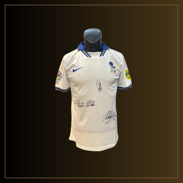 Paolo Maldini, Alessandro Del Piero, Roberto Baggio Signiertes 1994 Italien Trikot