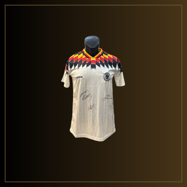 Lothar Matthäus, Jürgen Klinsmann, Andreas Möller Signiertes 1994 Deutschland Trikot