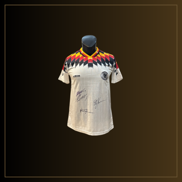 Lothar Matthäus, Oliver Kahn, Jürgen Klinsmann Signiertes 1994 Deutschland Trikot