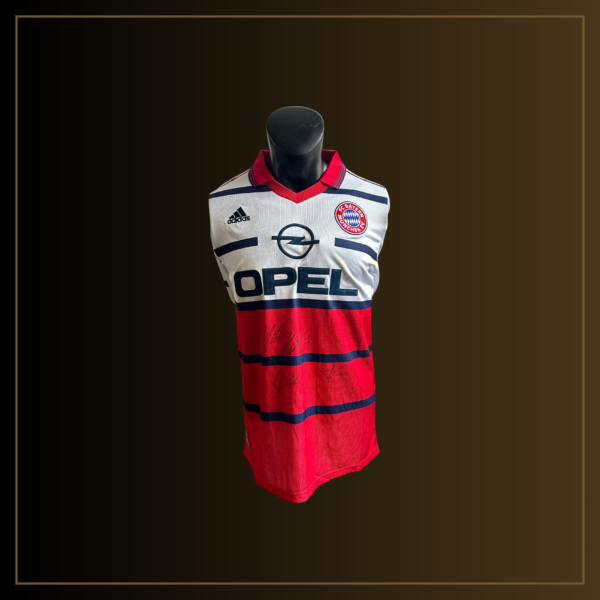 White Black Photo Collage Elegant Autumn Mood Instagram Post (1350 x 1350 px) (61) Stefan Effenberg, Giovane Élber, Lothar Matthäus Signiertes Bayern München 1998-99 Auswärtstrikot