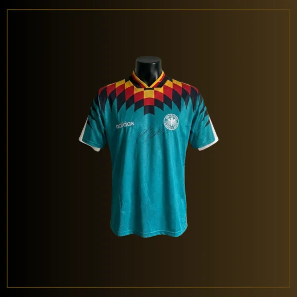 2 Lothar Matthäus Private Signierung - Deutschland 1994 Auswärtstrikot