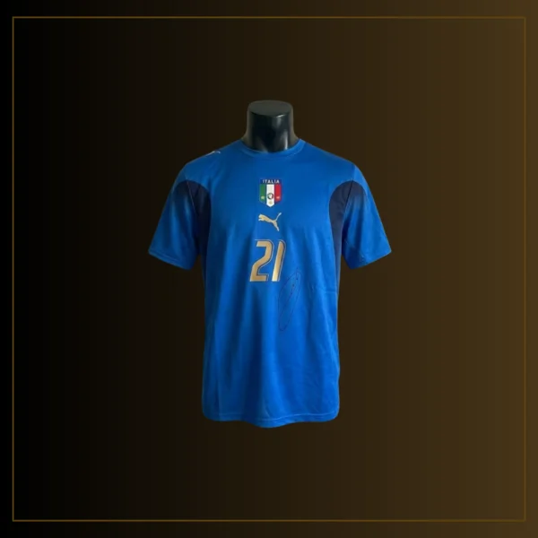 Andrea Pirlo Private Signierung - Italy 2006 World Cup Trikot