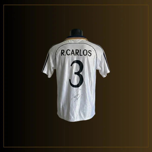 Roberto Carlos Private Signierung - Real Madrid 1999/00 Heimtrikot