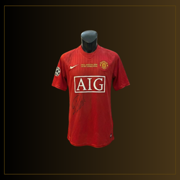 Cristiano Ronaldo Signiertes Manchester United 2007-08 UCL Finale Originales Trikot